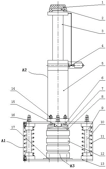 cn109941861a_适用浅底坑高速电梯缓冲器及其工作方法