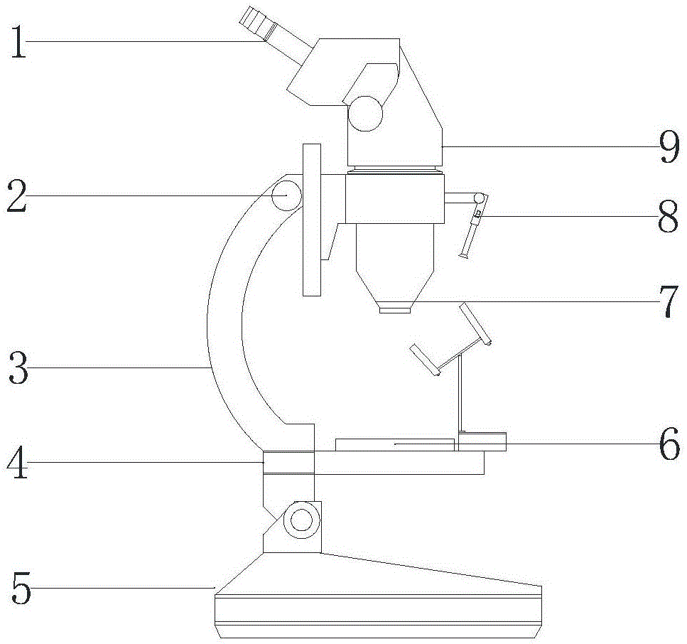 cn208847949u_一种带有固定装置的脱毒马铃薯茎尖剥离用显微镜