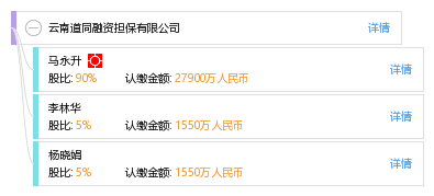 法定代表人 企业图谱 股权结构图 马 马永升 他有57家公司,分布如下