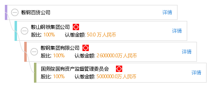 股权结构图谱—鞍钢百货公司—天眼查
