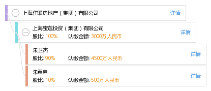 朱 朱卫杰 他有 22 家公司,分布如下 上海(共17家) 上海宝莲房地产