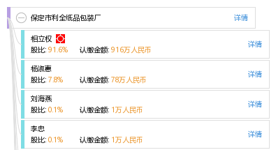 保定市利全纸品包装厂_【信用信息_诉讼信息