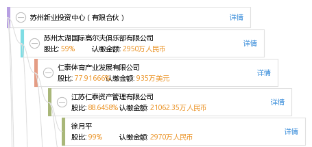 徐 徐月平 他有33家公司,分布如下 江苏共21家 江苏仁泰资产管理有限