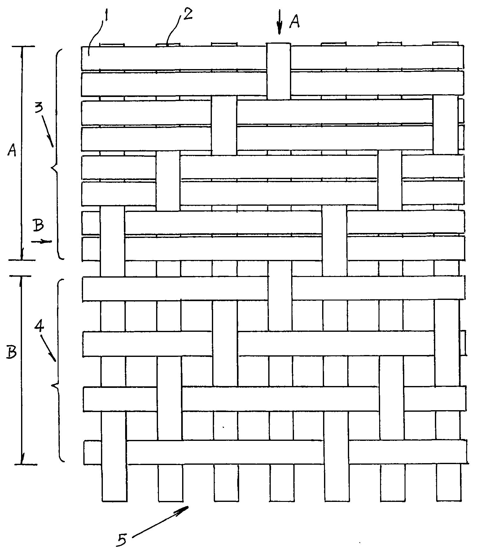 cn201136934y_可调变紧度的纬二重隐条数码绉织物失效
