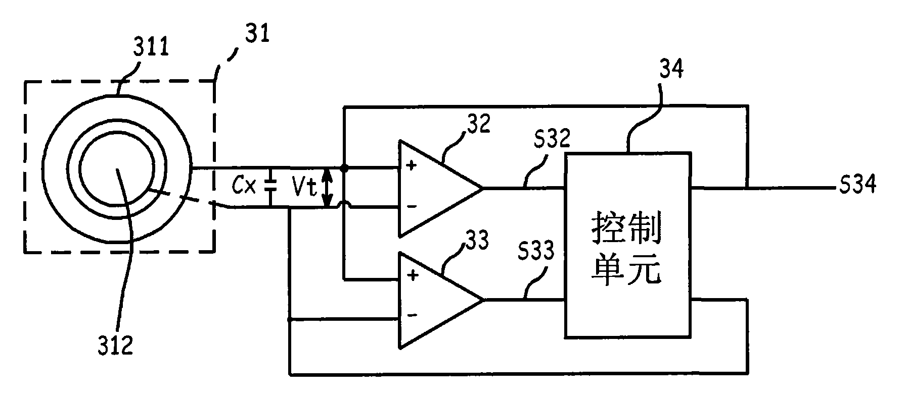 电容式传感器接线图图片