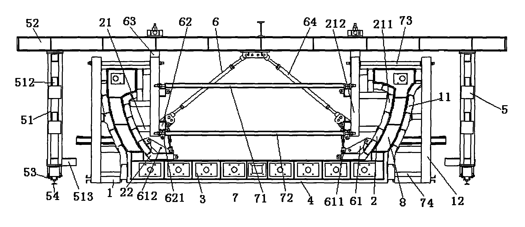 薄壁u型梁整拆整装整体滑移大模板