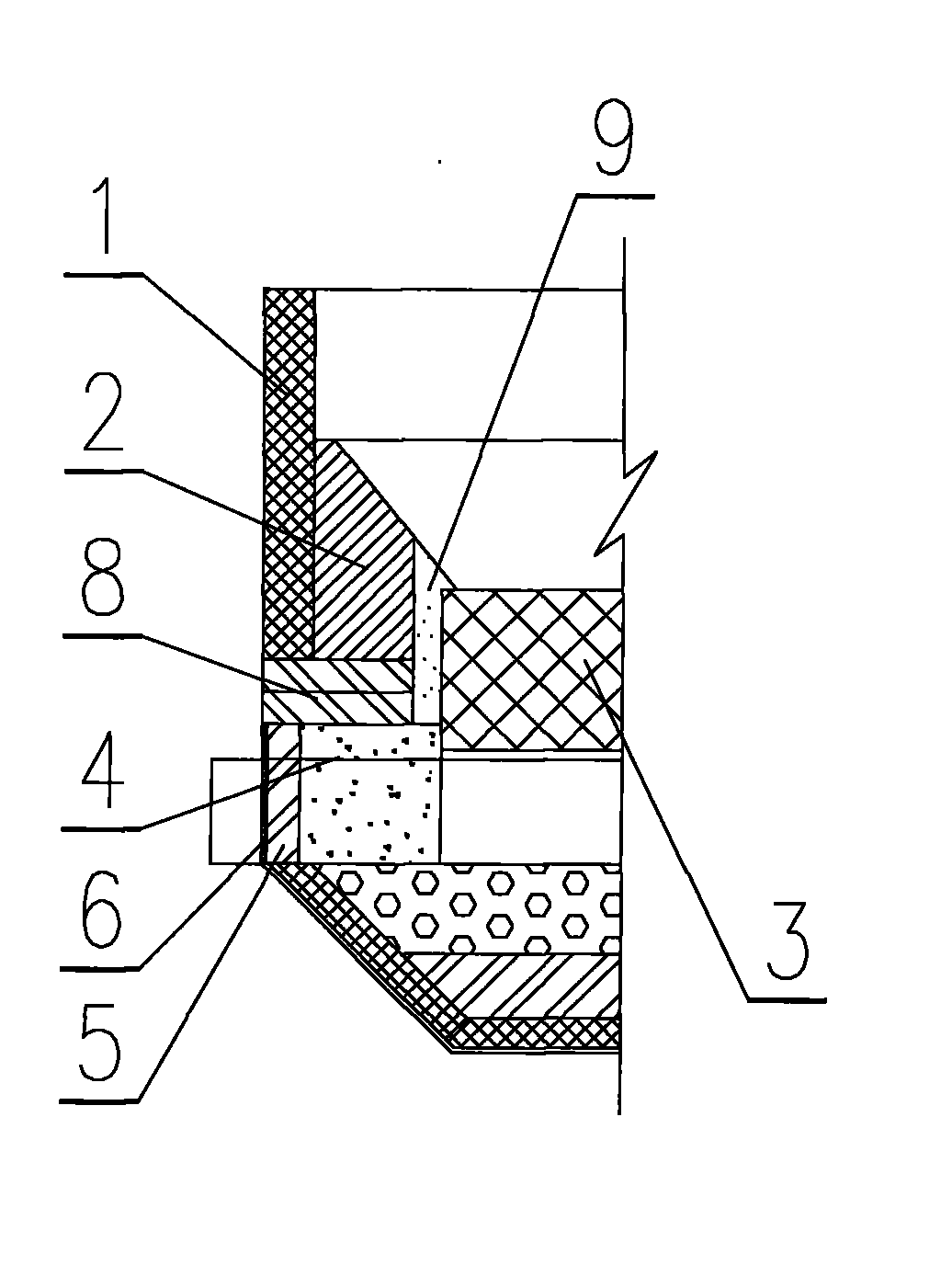 一种大型铝电解槽内衬结构
