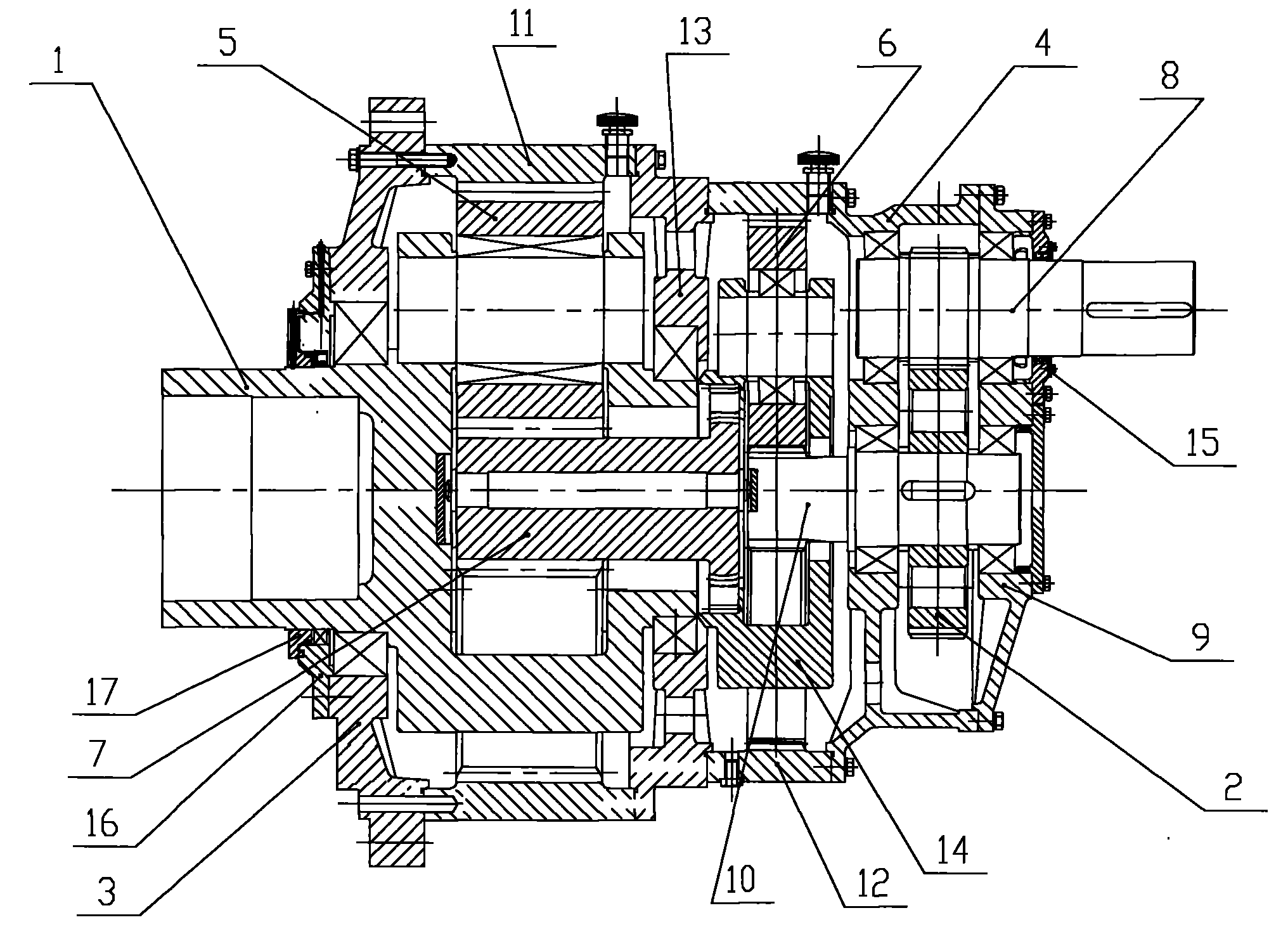 粉煤对辊成型机用行星多级减速器