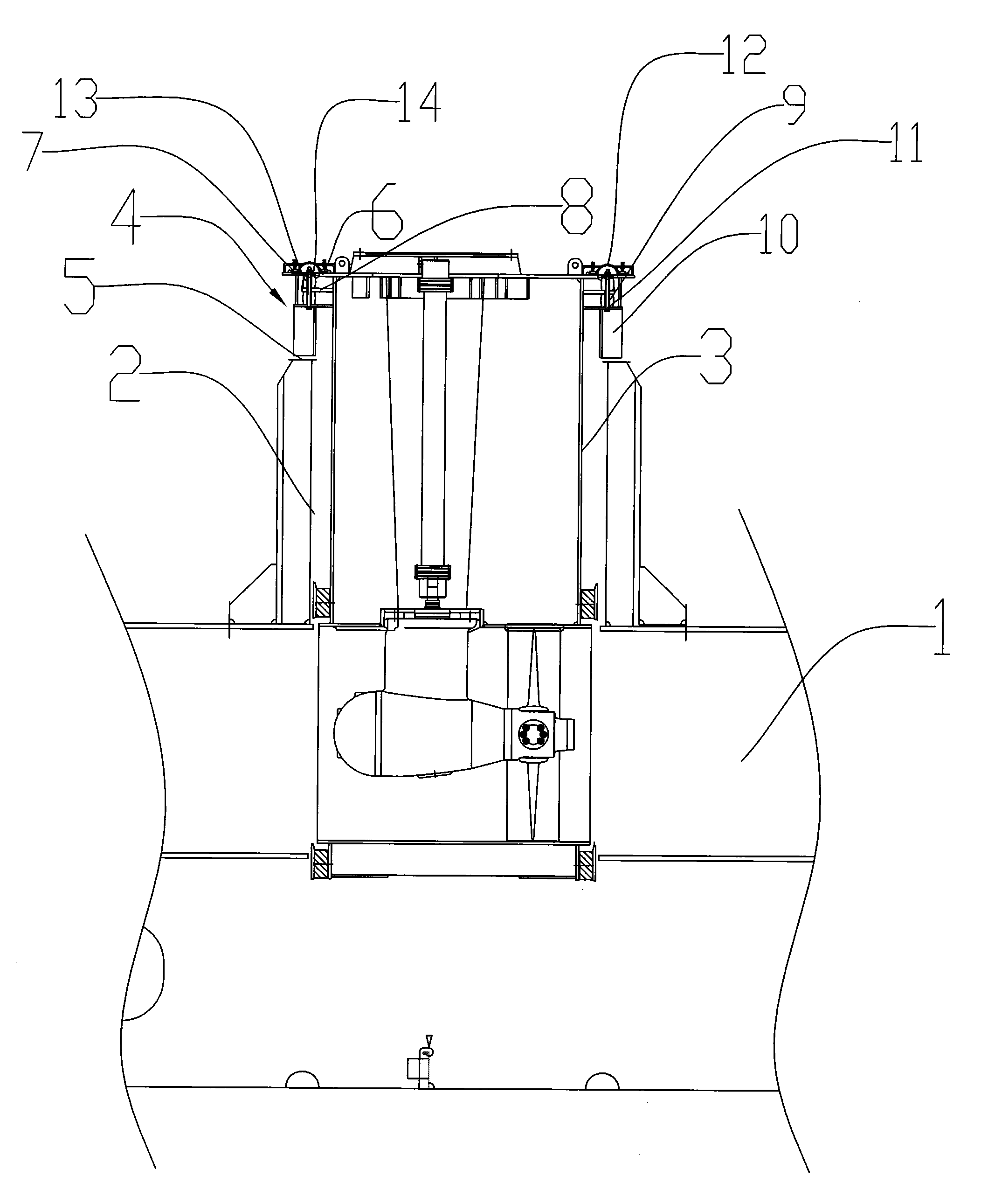 船舶侧推器的安装结构及安装方法