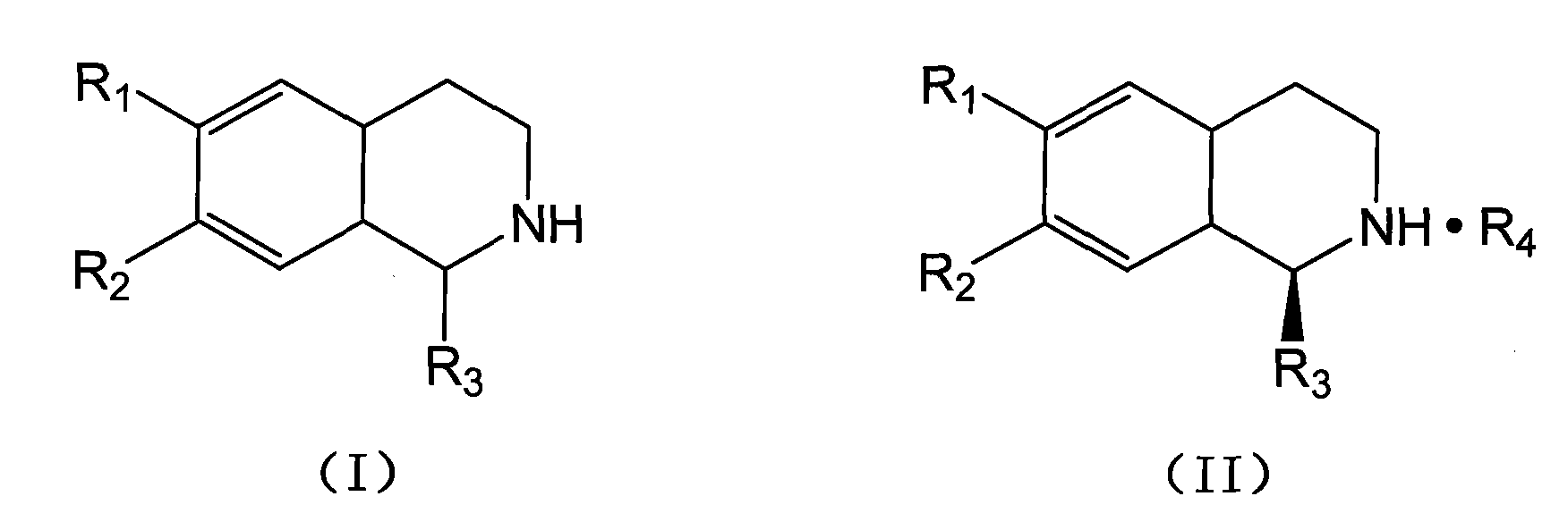 所述的四氢异喹啉如结构式i,其特征在于,步骤如下:(1)在玻璃反应釜中