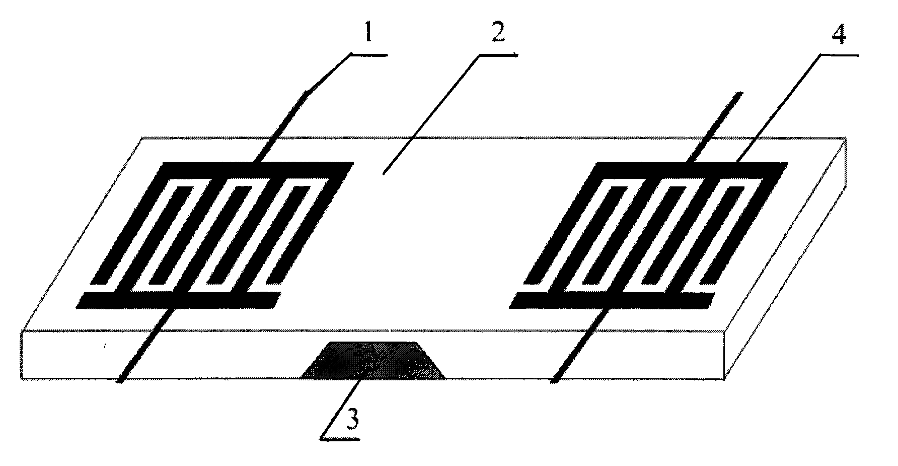 背槽式结构磁流体声表面波集成磁传感器