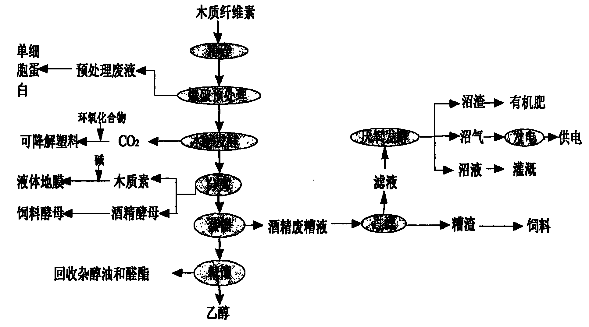 木質纖維素煉製燃料乙醇中的副產物的集成處理方法專利_專利查詢 - 天