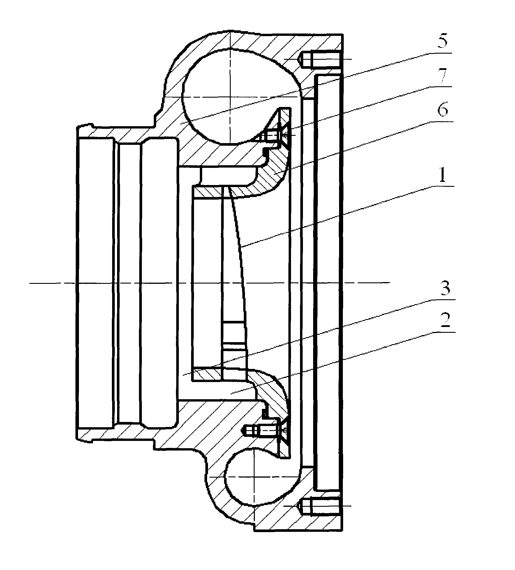 开槽宽度为抛物线的离心压气机非对称自循环处理机匣