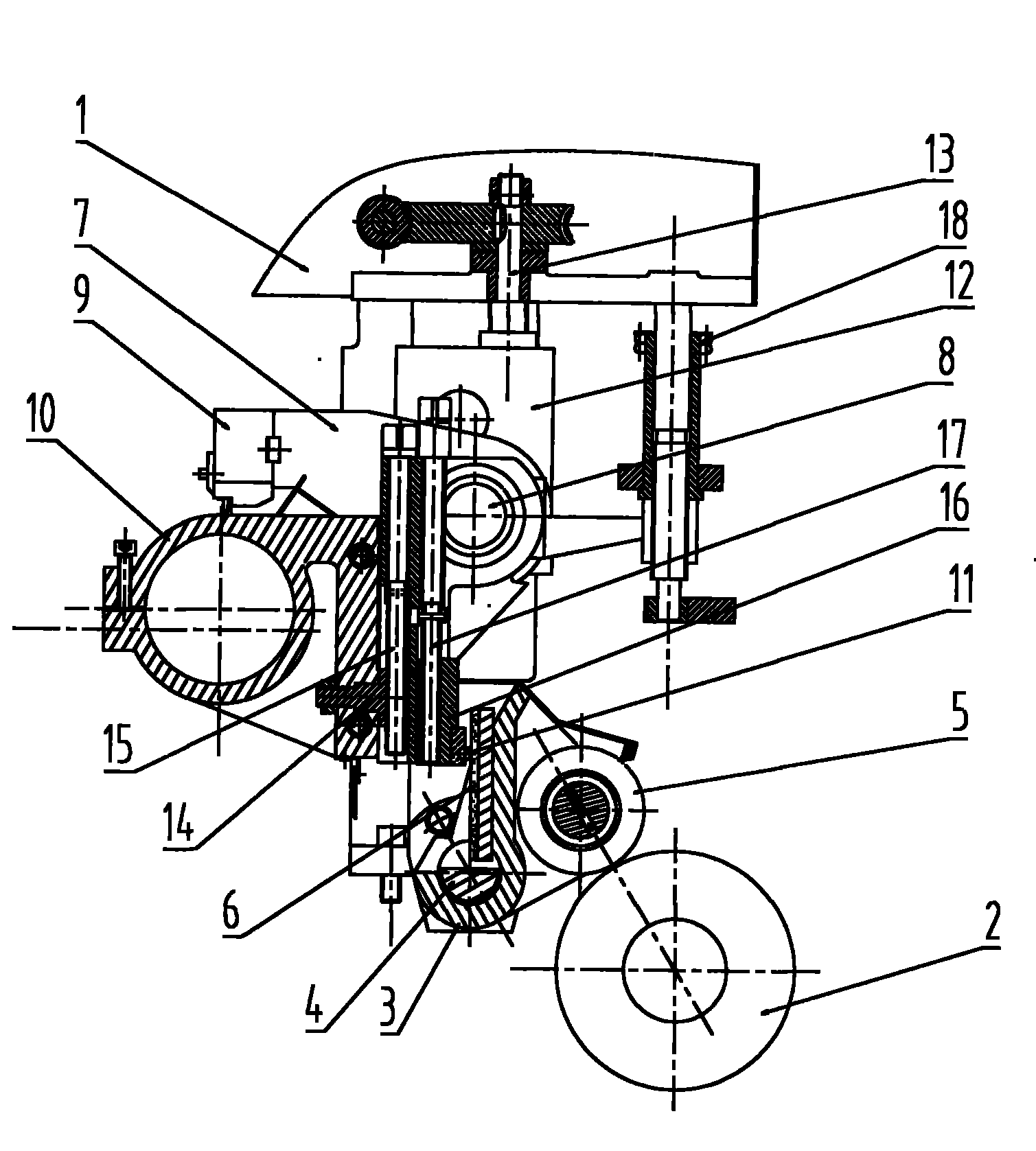 cn101774136a_活塞环卧式仿形车铣组合机床的仿形机构有效