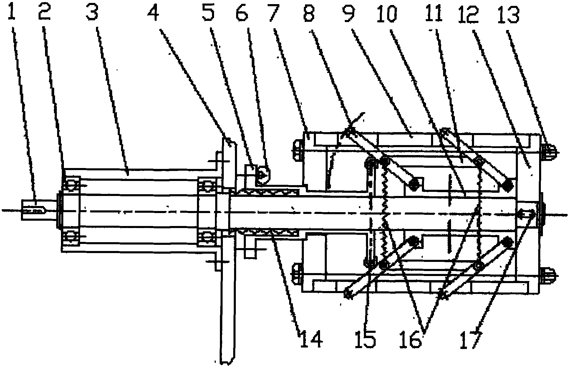 玻纤纱锭快速四杆装拆装置