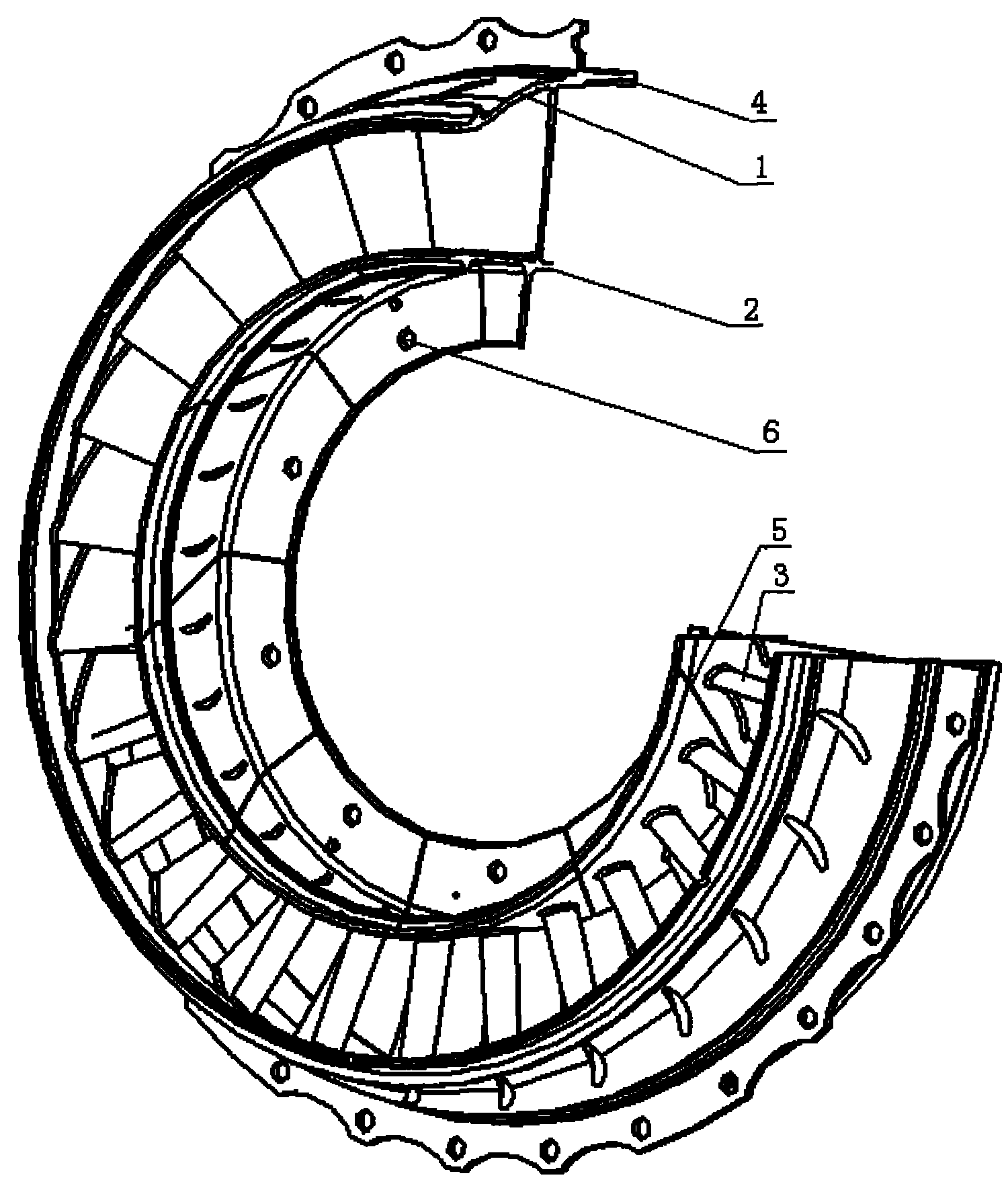 发动机热定心承力型导向器