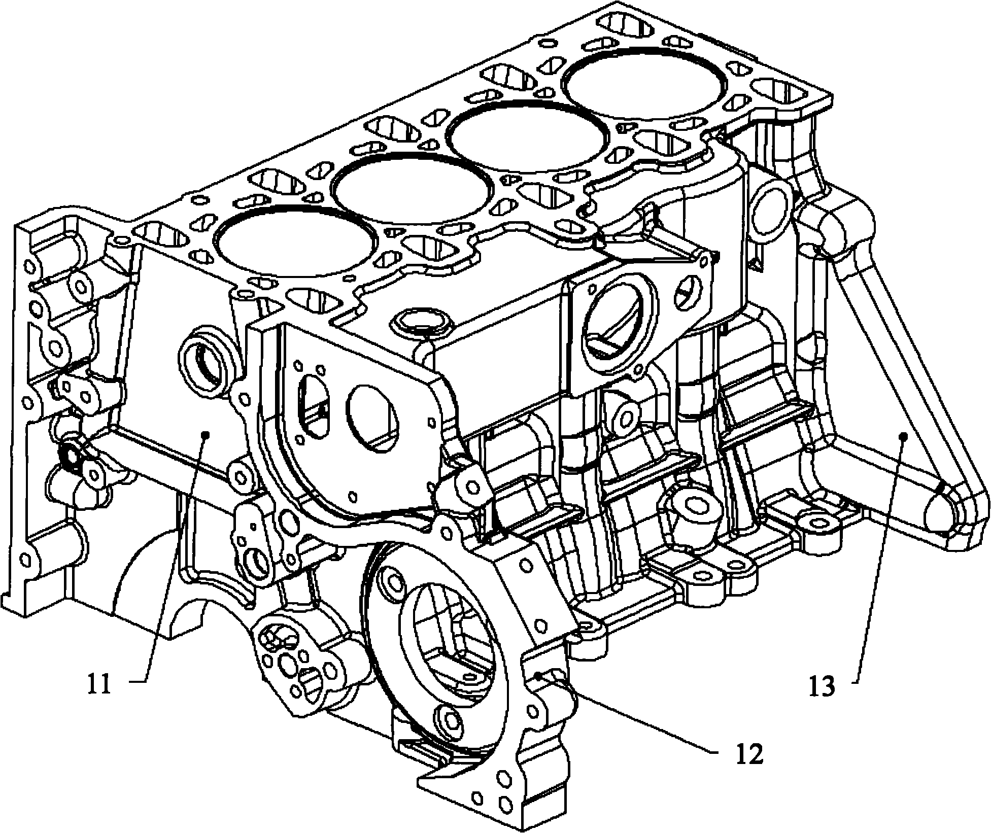 轿车柴油机气缸体及其铸造方法
