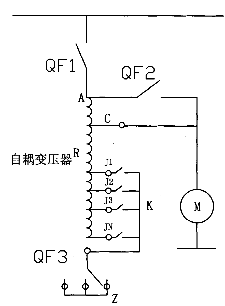 cn101860285a_一种用于大功率电机软起动的自耦变压器装置及起动方法