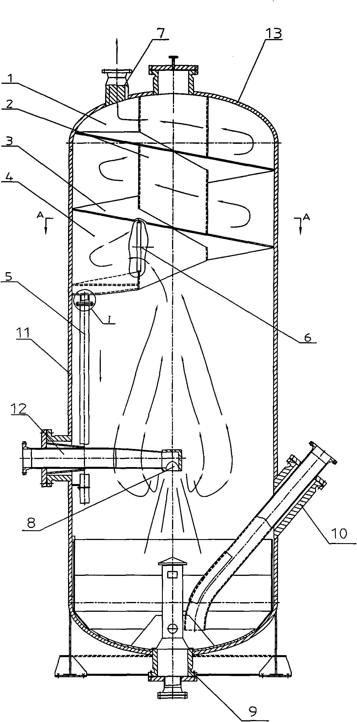 闪蒸槽汽液分离装置