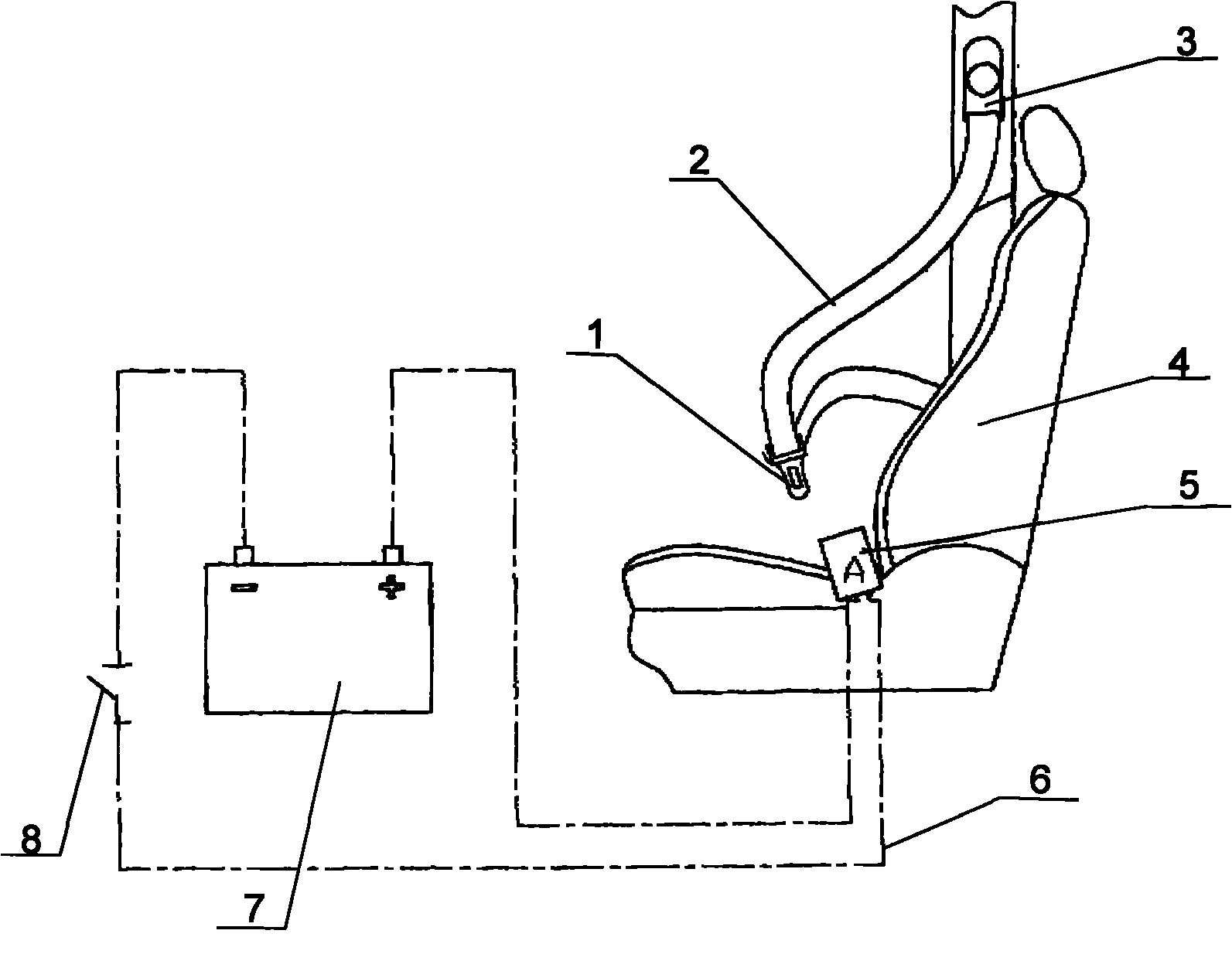 cn101934777a_车辆强制安全带失效