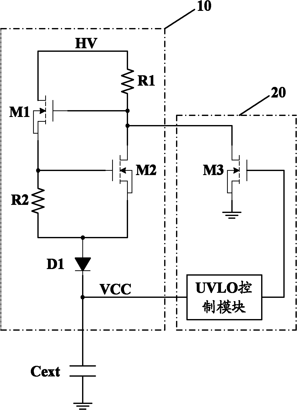 一种应用于ac/dc转换器的高压启动电路