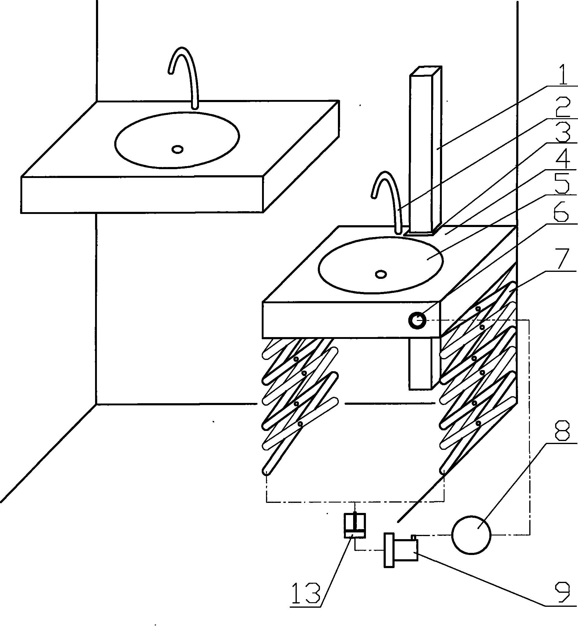洗手台结构图图片