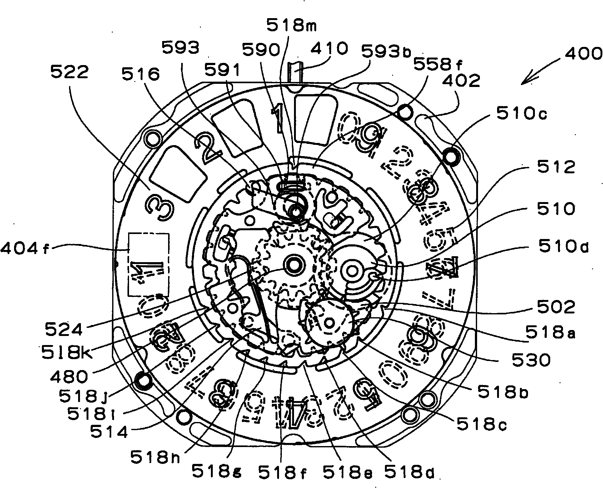包括第一日期轮和第二日期轮的带日历机构钟表