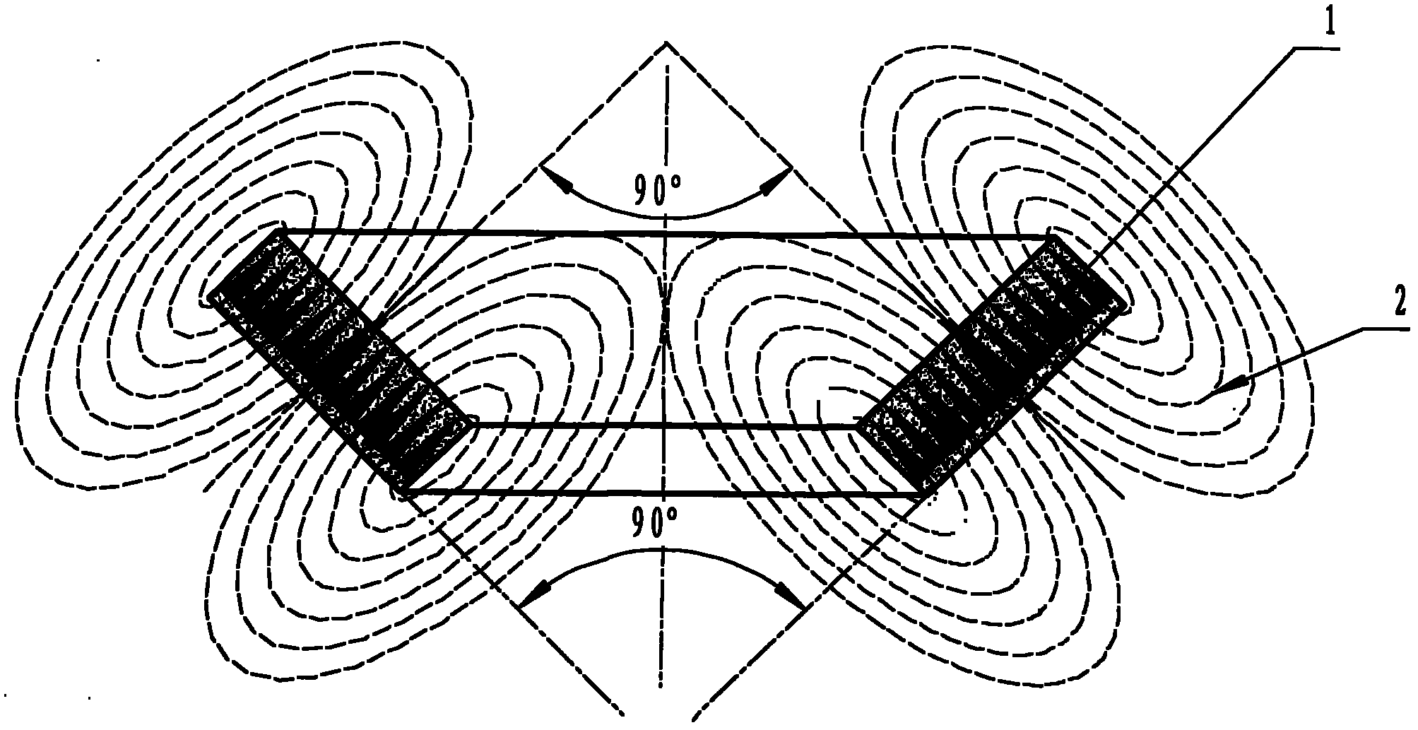 一种各向异性v型取向磁环