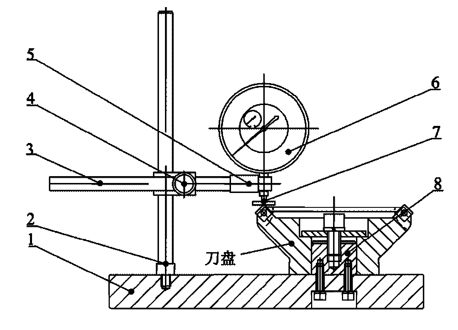 cn102139463a_用於數控加工中心的面銑刀對刀裝置失效