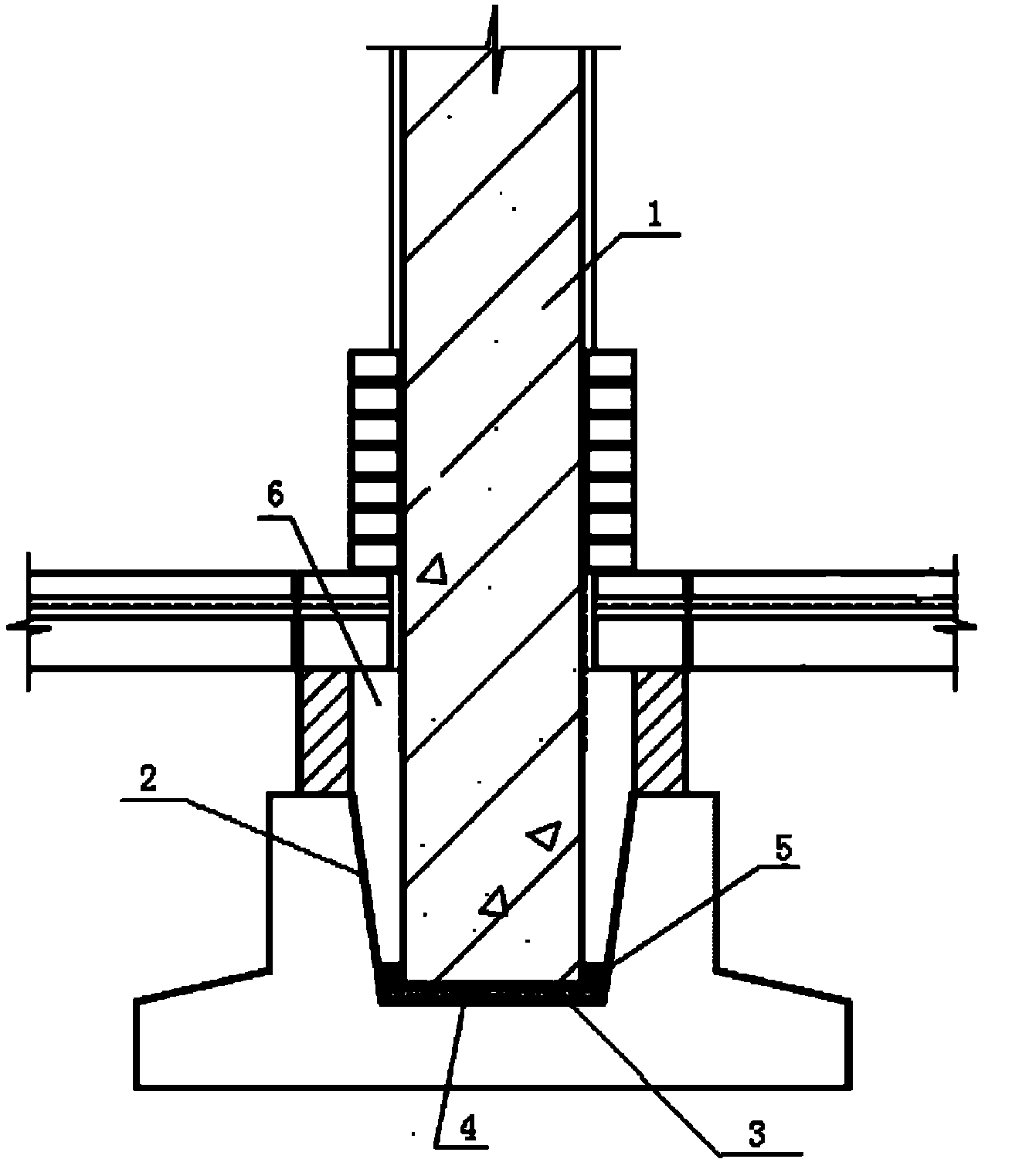 杯口柱基礎的絕緣構造
