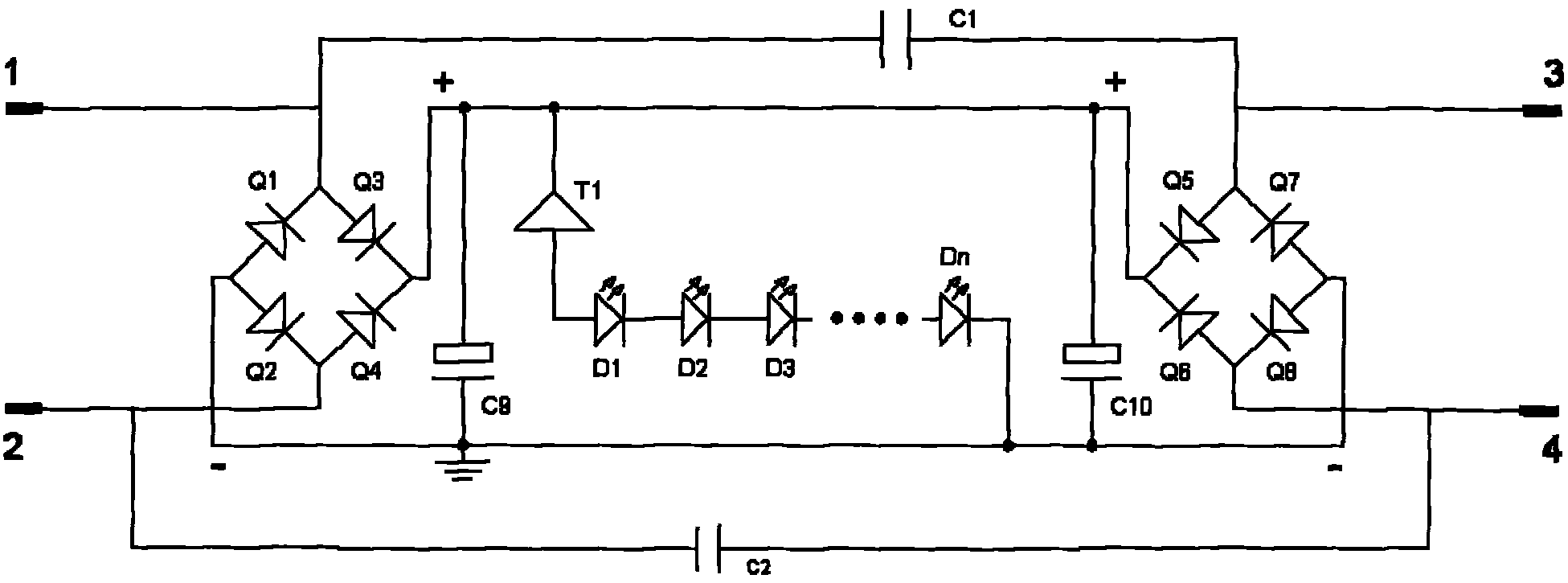 cn102155642a_一種led日光燈以及日光燈連接電路失效