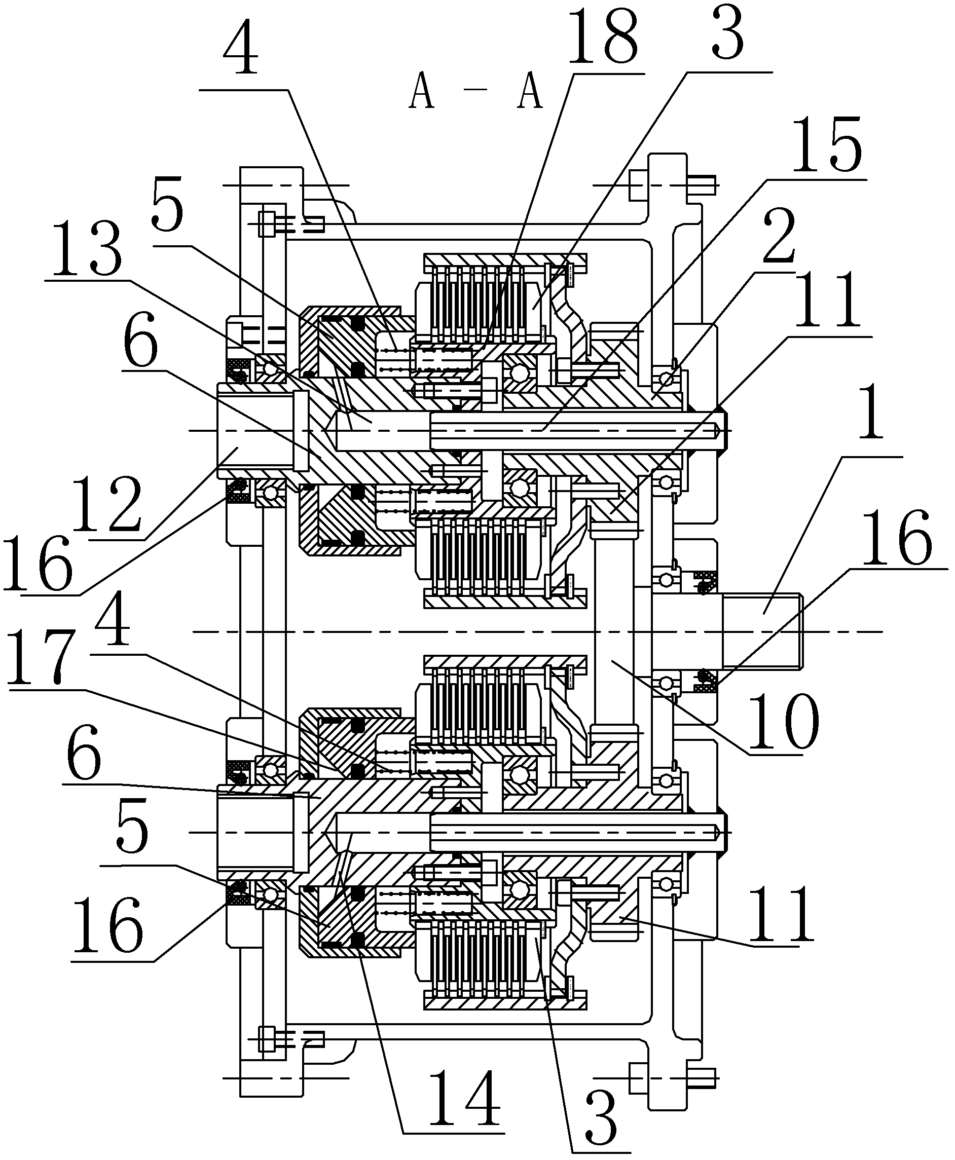 一种湿式双离合器