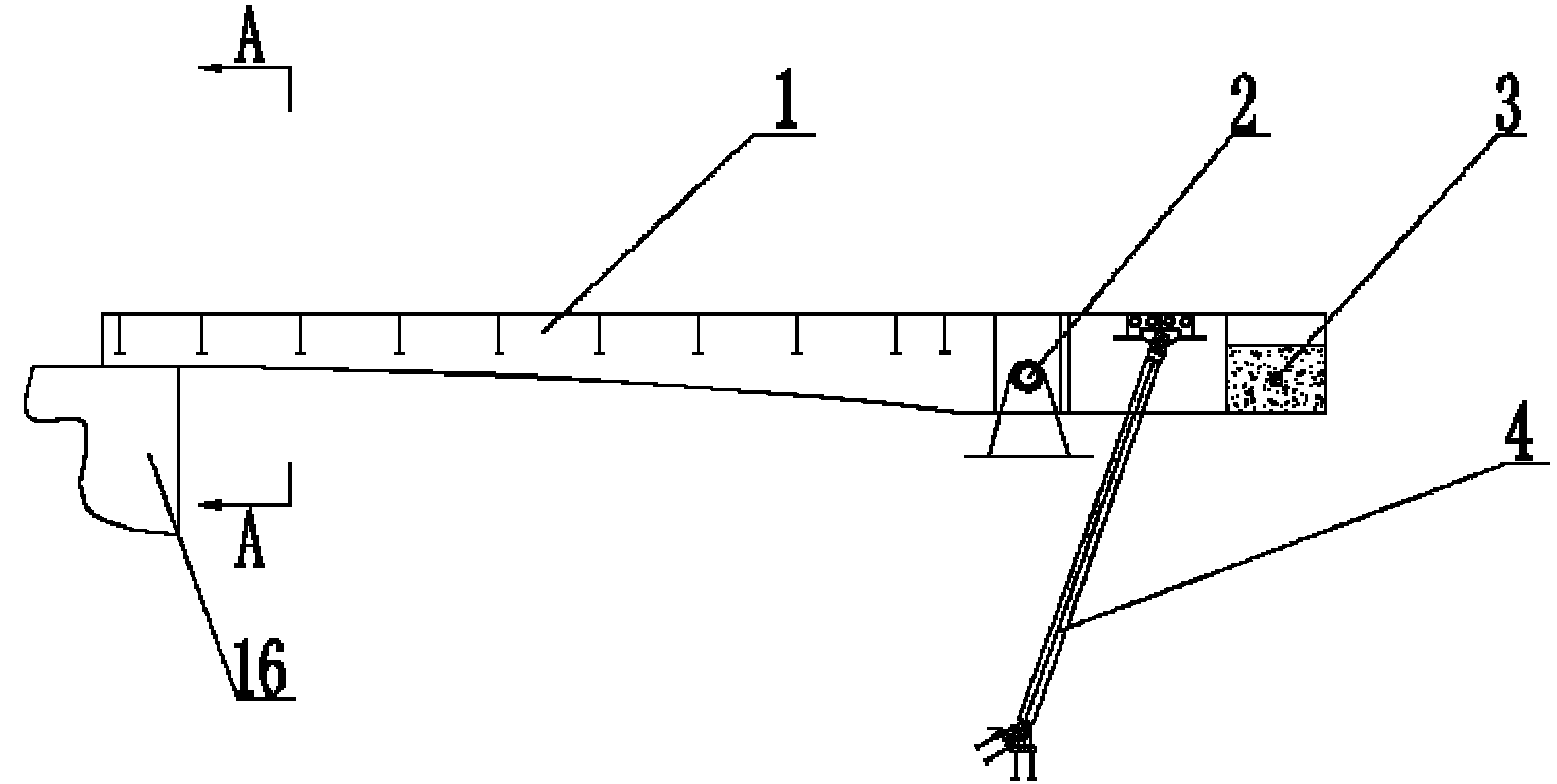 cn102251466a_一种固定转轴式液压开启桥有效