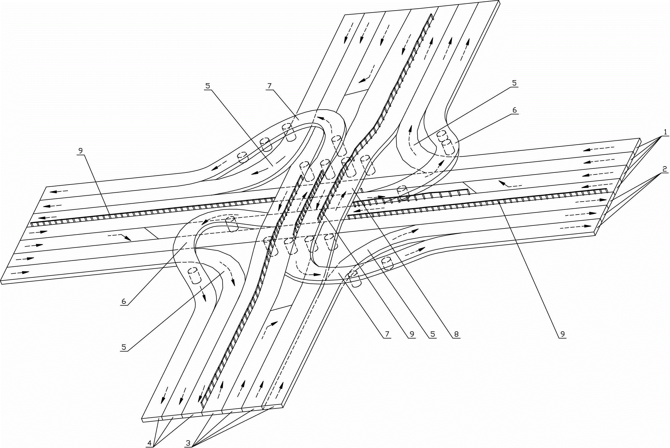 左转式定向互通立交桥