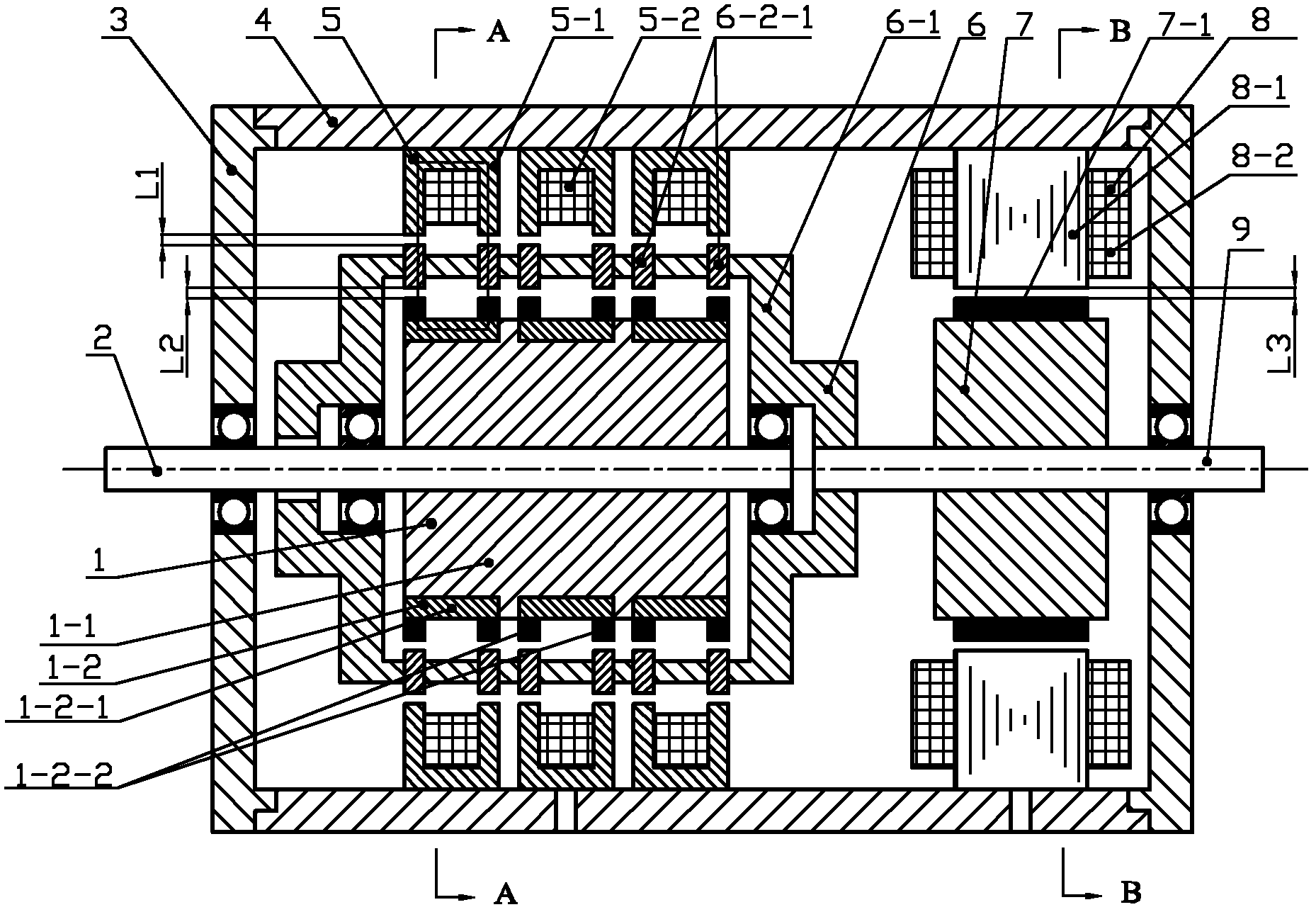 横向径向磁通结构无刷复合式永磁电机