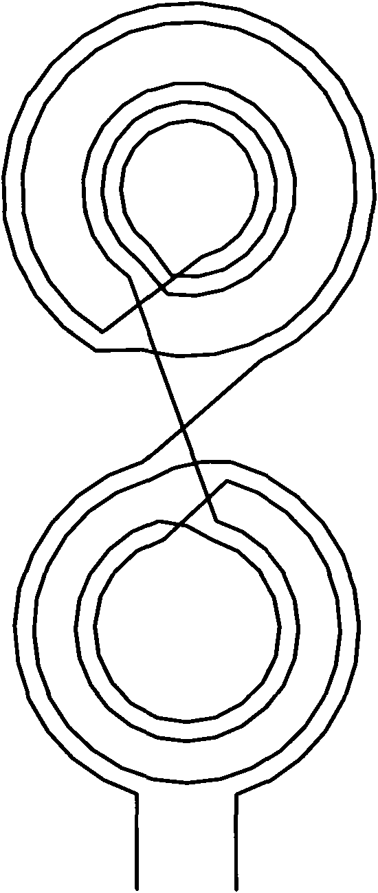 8字式线圈的交叉绕设方法