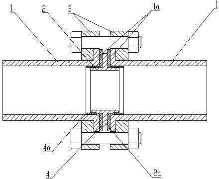 基于管口翻边的钢塑复合管连接结构