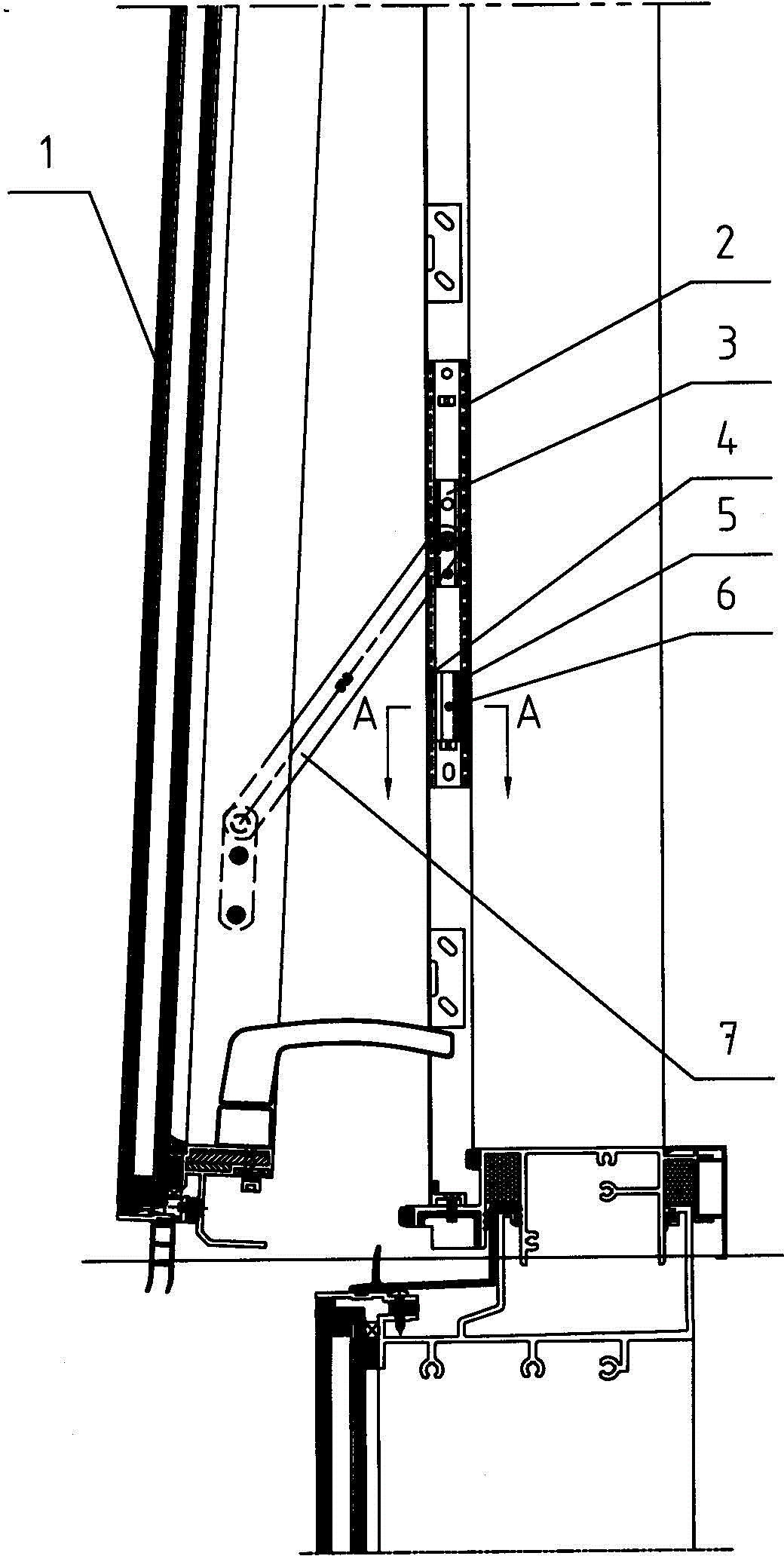 cn102561850a_幕墙开启扇风撑限位调节装置失效