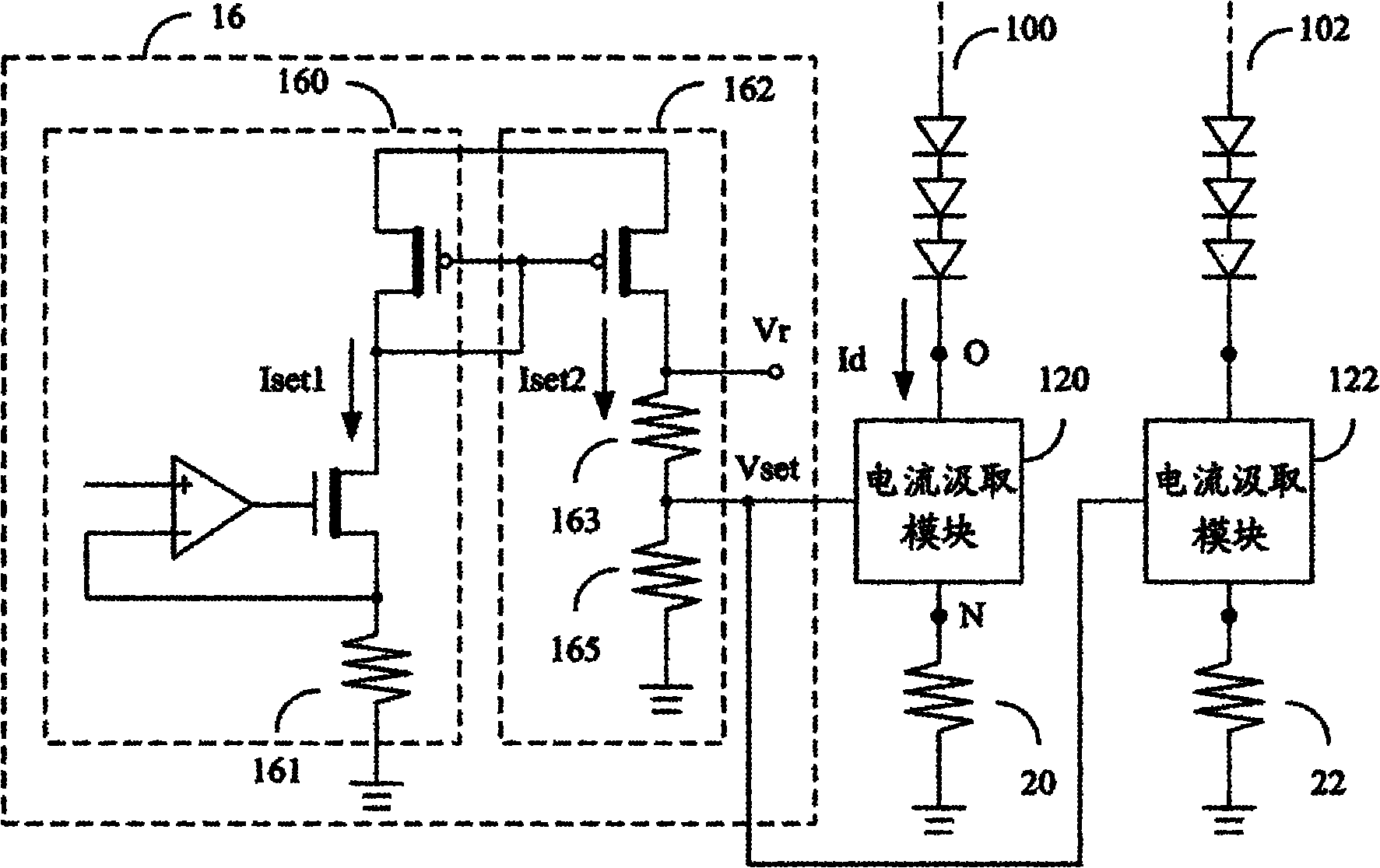 具有發光二極管驅動電路的發光二極管電路及其運作方法