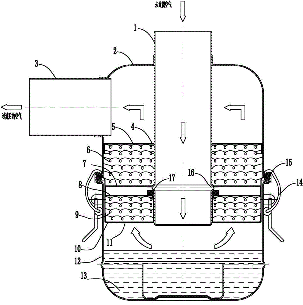 cn102797603a_环保节能型油浴式空气滤清器失效