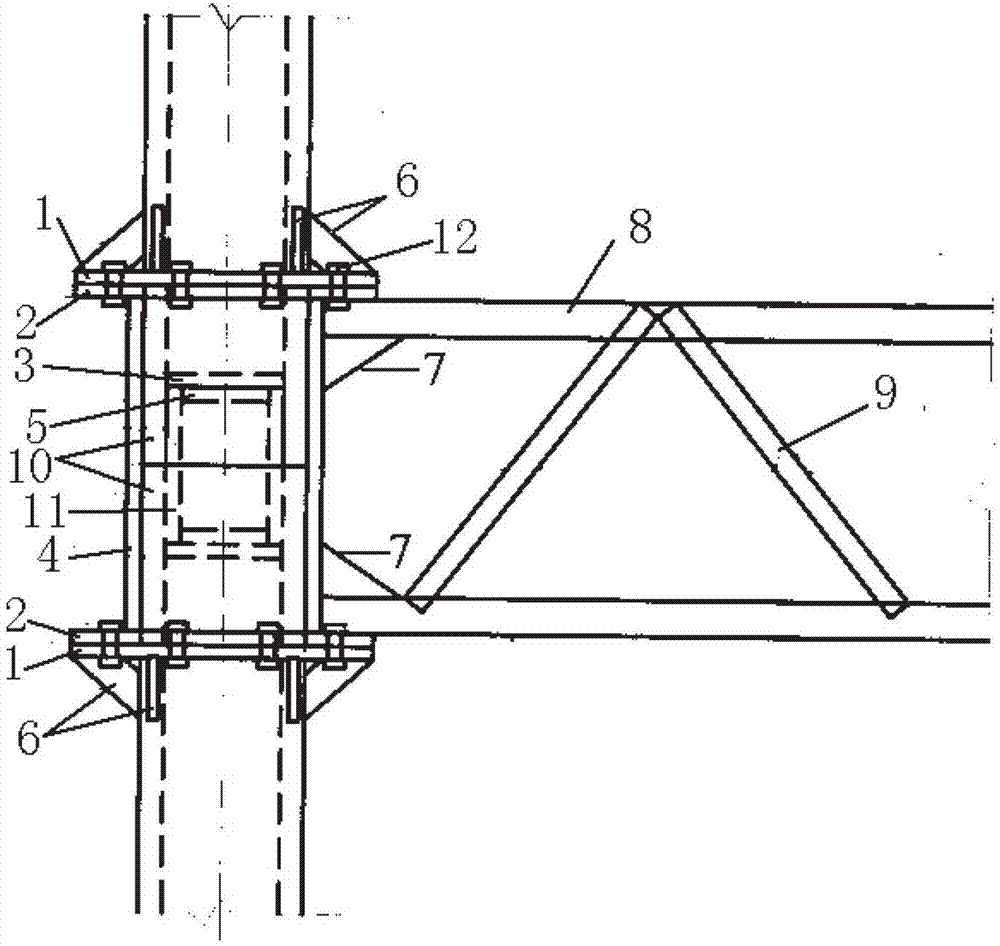 用于装配式冷弯型钢结构连接的销轴法兰节点结构