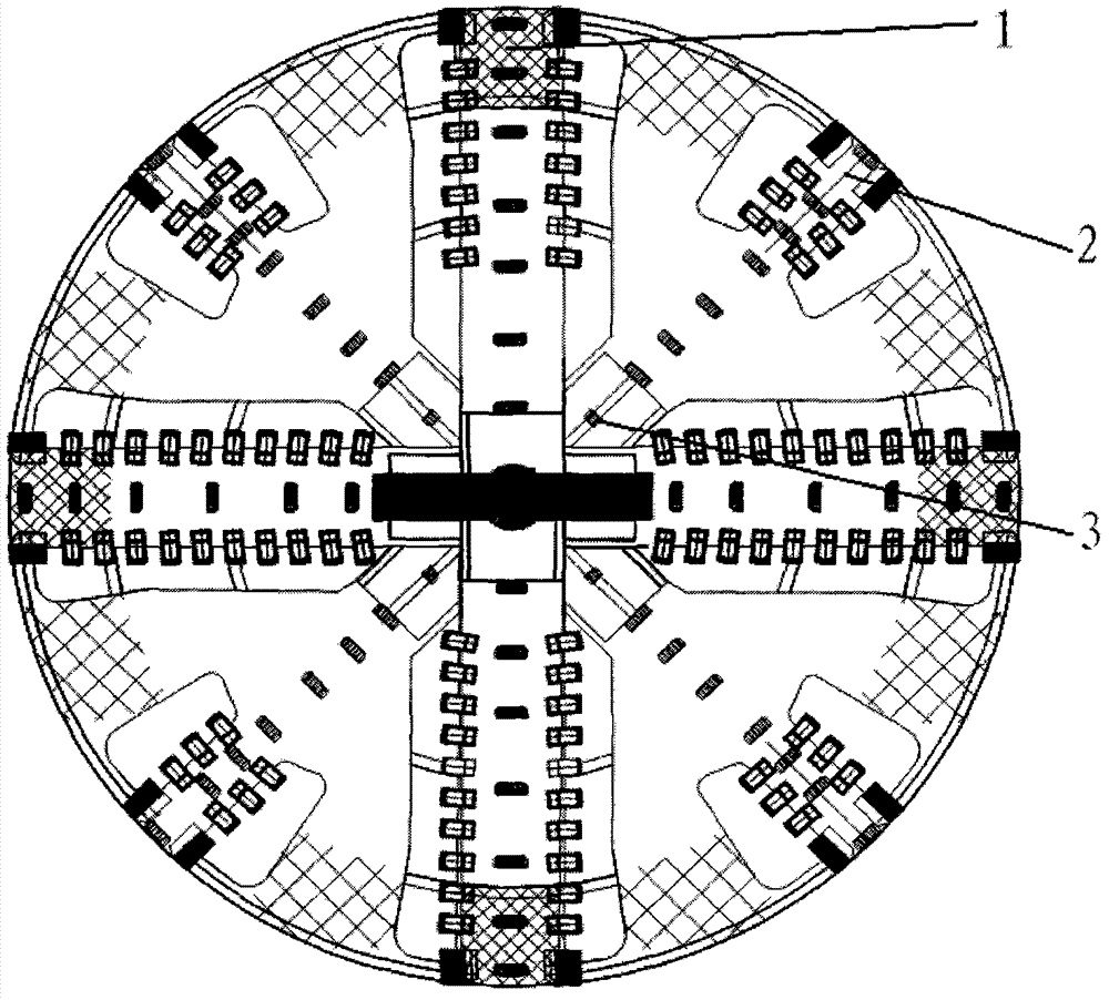 cn102852527a_一种密实砂层中加快盾构掘进的刀盘刀具改进方法有效