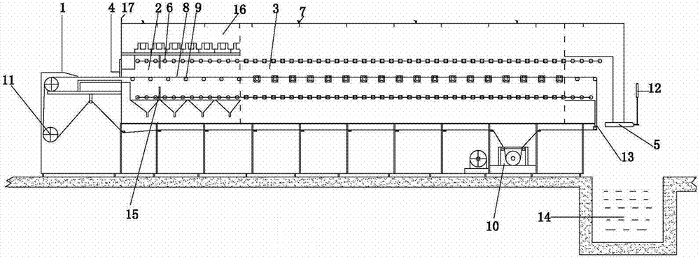一种煅烧高纯石英矿石的隧道步进式网带煅烧炉