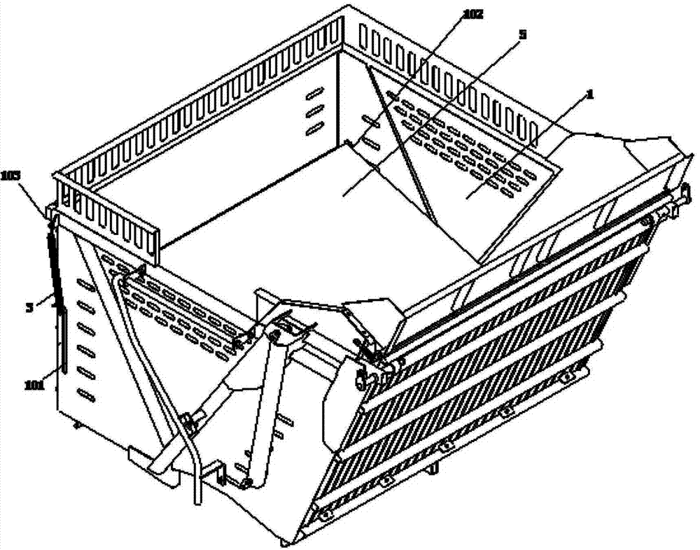 甜菜收获机料仓翻斗助卸料机构