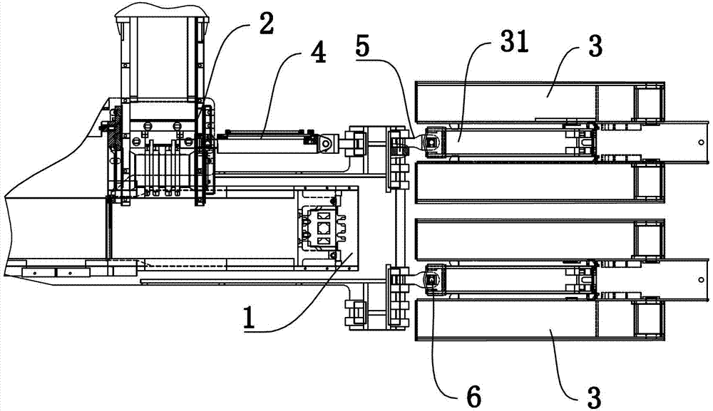 刮板机与自移式转载机连动推移拉架装置