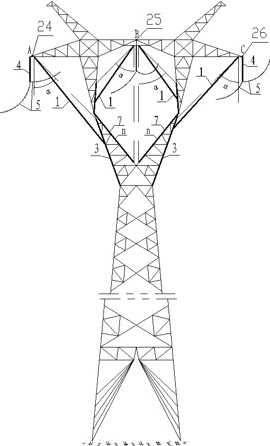 一种高压输电线路防风偏刚性绝缘拉索及安装方法
