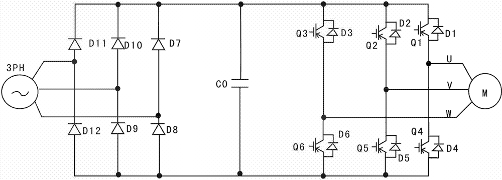 三相鼠笼式电机自由停机的消磁电路及方法