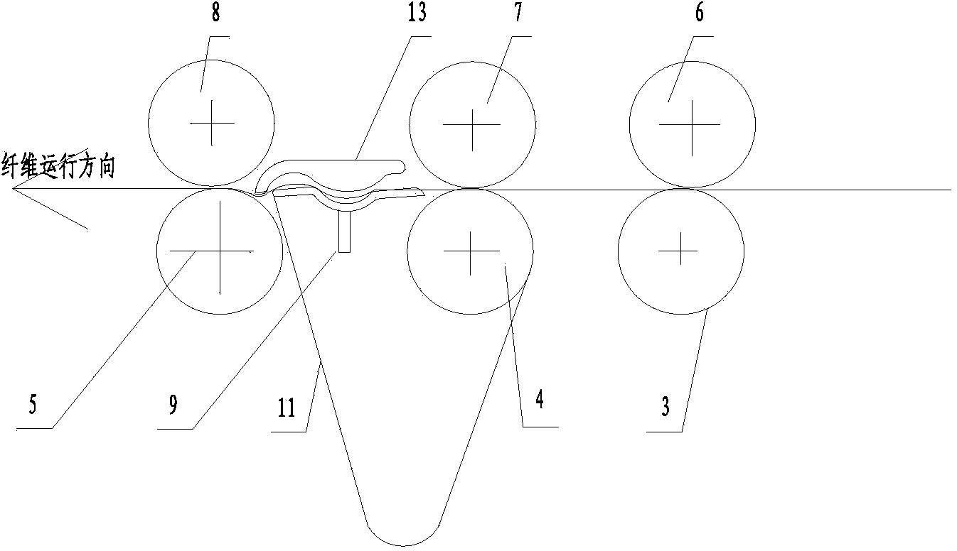 cn103774299a_一种环锭细纱机牵伸系统有效
