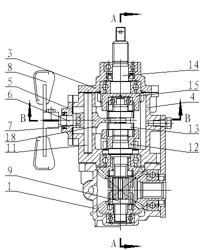 一种用于三轮摩托车上的前加力倒档器