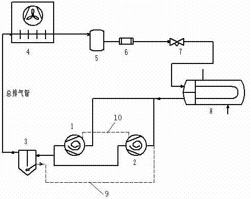 一种双压缩机并联的空气源热泵机组